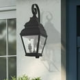 thumbnail image 5 of Livex Lighting Exeter 2 Light Outdoor Wall Lantern in Black, 5 of 9