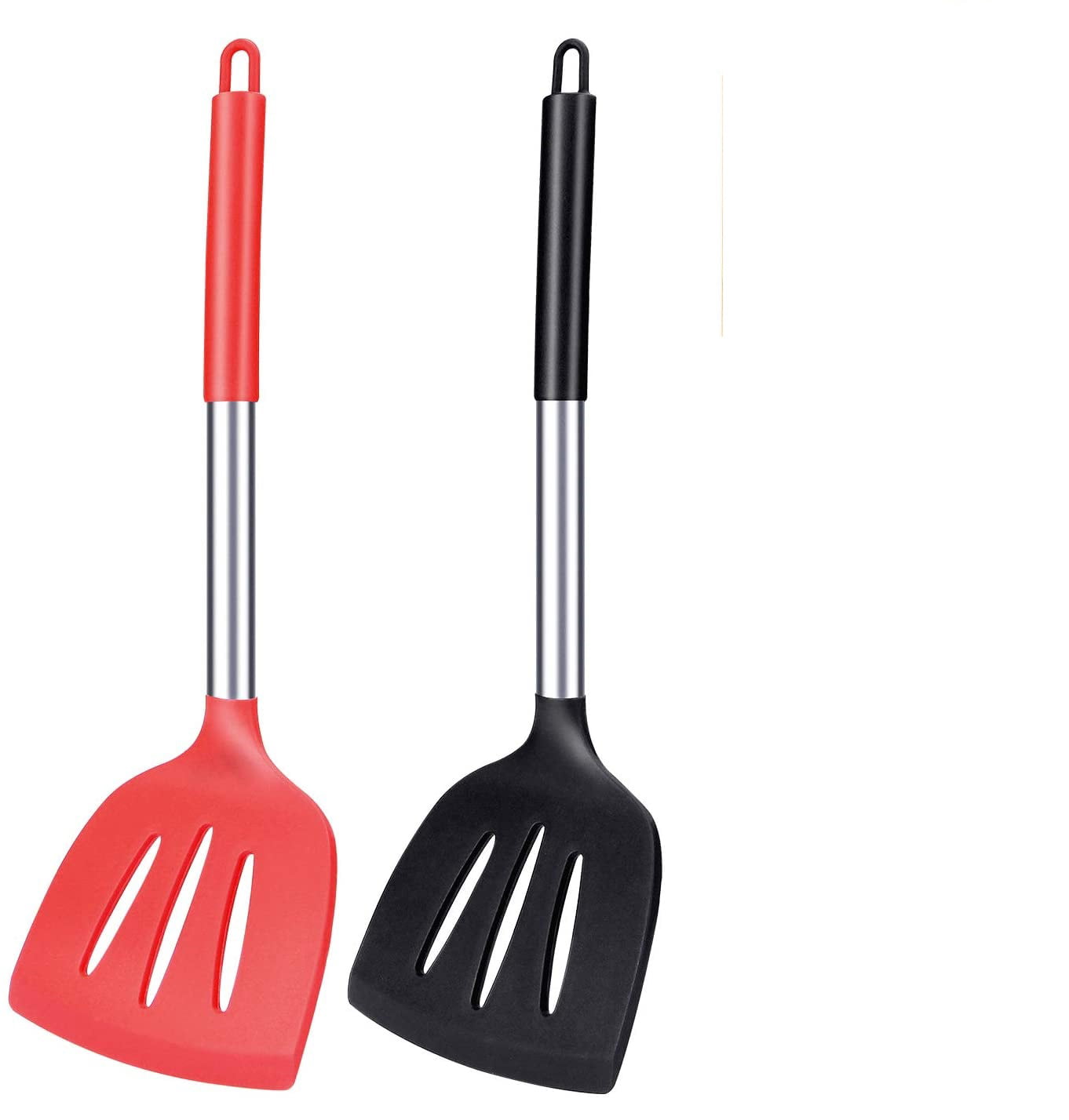 Details about   Silicone Spatula Nonstick Fish Slice Eggs Turners Kitchen Cooking New O0T8