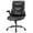 Black, variant on CONCETTA High Back Office Chair,PU Leather Desk Chair with Lumbar Support, Wheels, and Flip-up Armrest, White