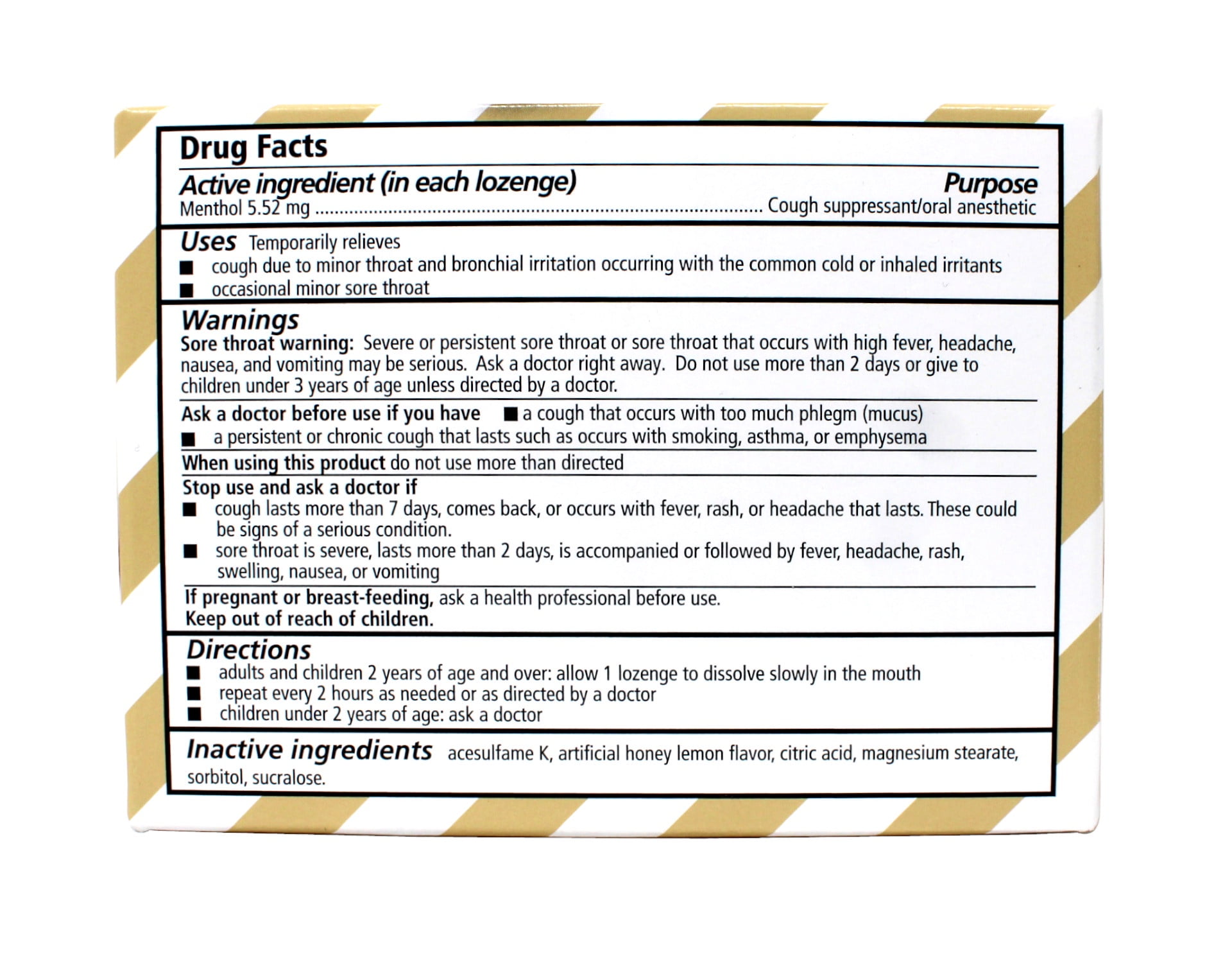 Fisherman's Friend Cough Drops, Cough Suppressant and Sore Throat Lozenges, Sugar Free Honey-Lemon, (5 Packs of 40)