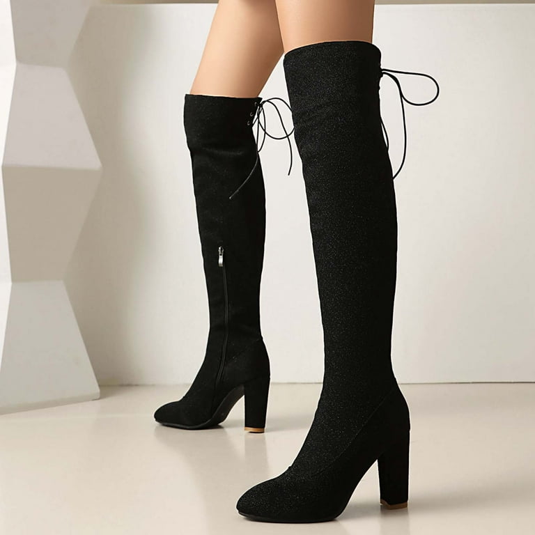 Sparkly Thigh High Boots for Women Halloween Christmas Party Glitter Squin Suede Block Heel Winter Fall over The Knee Long Tall Dress Boots Bride Wedding - Walmart.com Sparkly Thigh High Boots for Women Halloween Christmas Party Glitter Squin Suede Block Heel Winter Fall over The Knee Long Tall Dress Boots Bride Wedding - Walmart.com