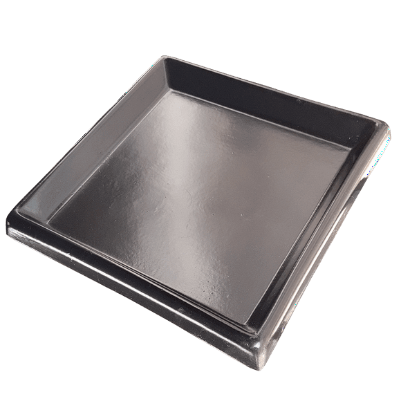 Plato Base de fibra de vidrio FibraFormas modelo Cuadrado 52cm Chocolate FibraFormas Fibraformas de México Plato base Cuadrado 52