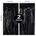 thumbnail image 3 of Cortinas con flecos PIGETALE, lámina negra de oropel, 1 m x 2,5 m, paquete de 2, 3 of 6