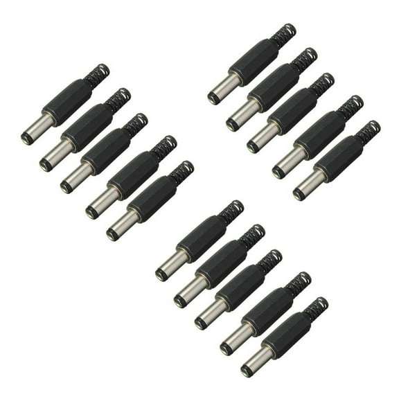 15PCS 5.5mm x 2.5mm Male DC Power Plug Socket Adapter Adaptor Connector