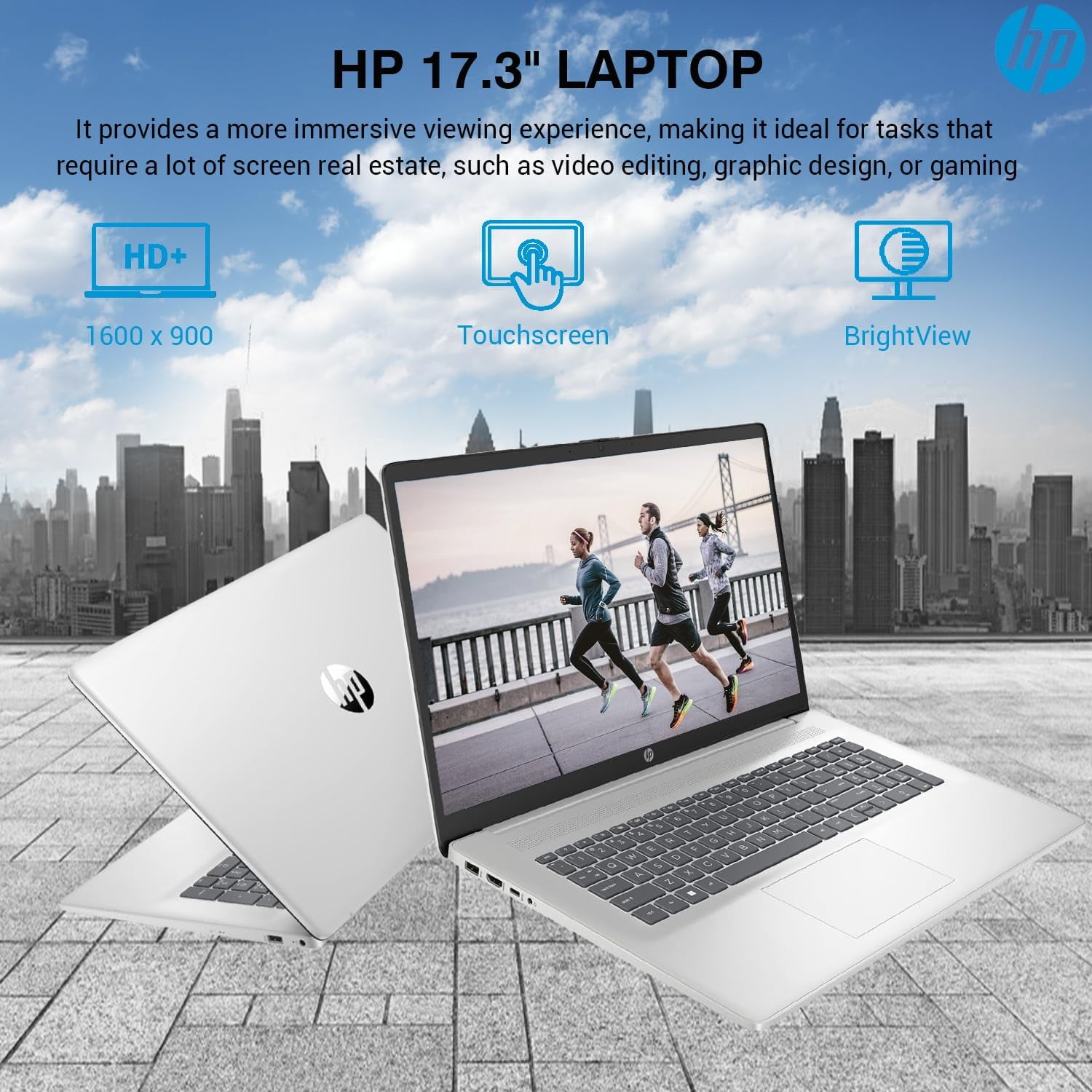 HP 17inch Laptop Touchscreen -AMD Ryzen 5 7430U Beat i7-1355U -32GB RAM -1TB SSD -Windows 11 - AI Copilot Key -2025 Portatil HP Computadora Laptop -Business School College
