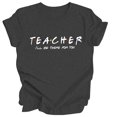 thumbnail image 4 of Graphic Tees for Women T-Shirts School Season Teacher's Day Women's Casual Versatile Letter Printed T Shirt Black XXL, 4 of 4