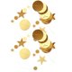 thumbnail image 1 of KAKOWELY 2 guirnaldas de papel con forma de estrella y redonda con purpurina de 4 m, con espejo dorado, decoración colgante para fiestas, regalos para guardería, cumpleaños y escuela, 1 of 5