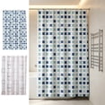 thumbnail image 7 of Shower Curtain Liner,Quick Dry Waterproof Square Plastic Curtain with 12 Hooks,Screen for Bathroom,RV,Hotel Restroom,70.87x78.74 Inch, 7 of 7