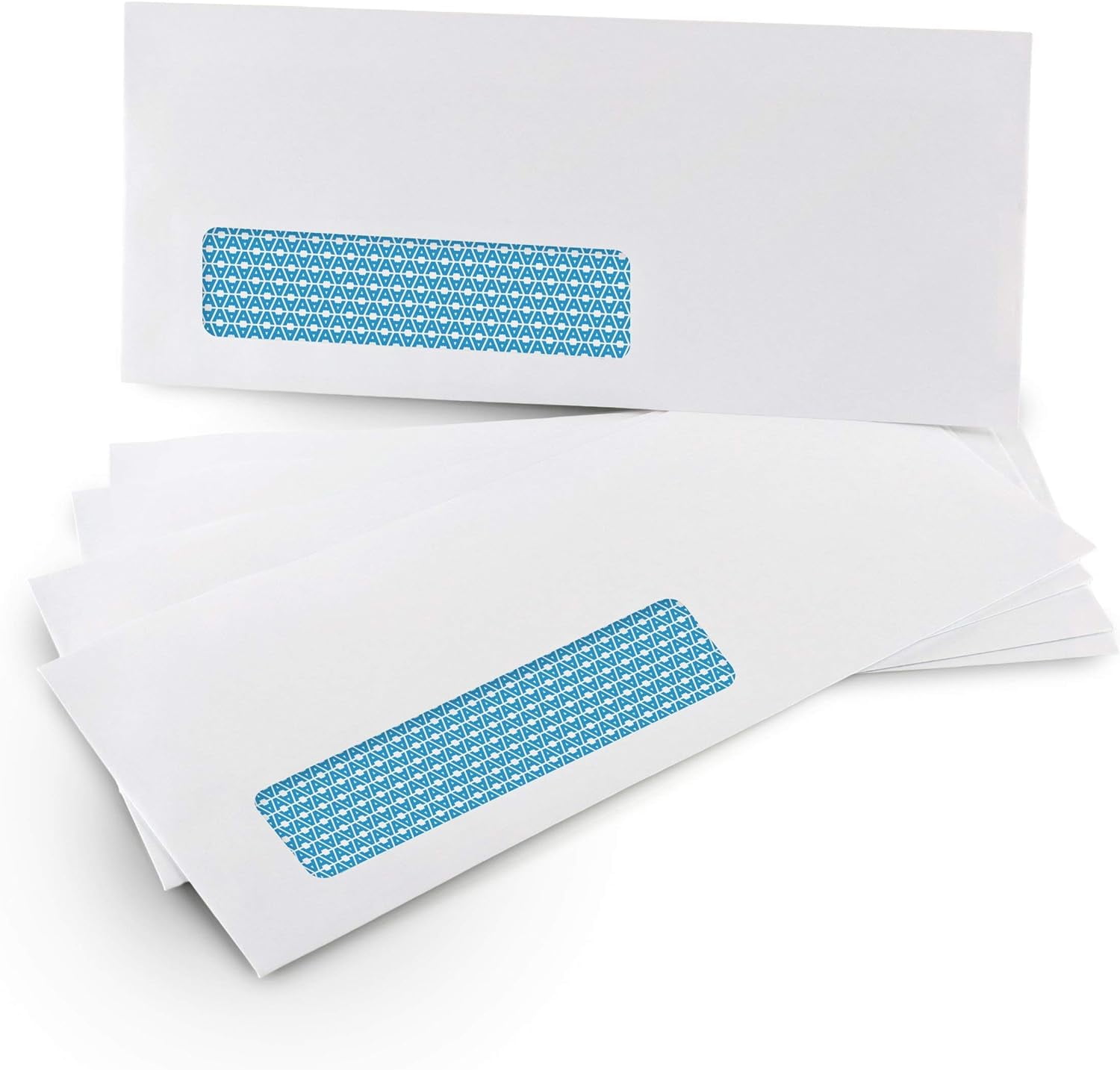 Aimoh Self-Seal #10 Security Envelopes, Single Left Window Envelopes, White, 4-1/8" x 9-1/2", 500-Count