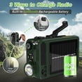 thumbnail image 4 of Jazmm Solar Emergency Radio with 4000mAh Power Bank, Hand Crank & Bluetooth 5.0, Portable Survival Radio with SOS Alarm/Flashlight, NOAA Weather/FM/AM/SW for Camping, Hiking, Blackouts, 4 of 7