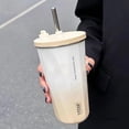 thumbnail image 6 of Tyeso 600ml Thermos Water Bottle Stainless Steel Coffee Cup With Straw Gradient Keeps Cold and Heat Insulated Car Thermos Mug, 6 of 10
