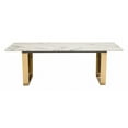 thumbnail image 3 of Designer's Choice White Faux Marble and Gold Coffee Table, 3 of 5