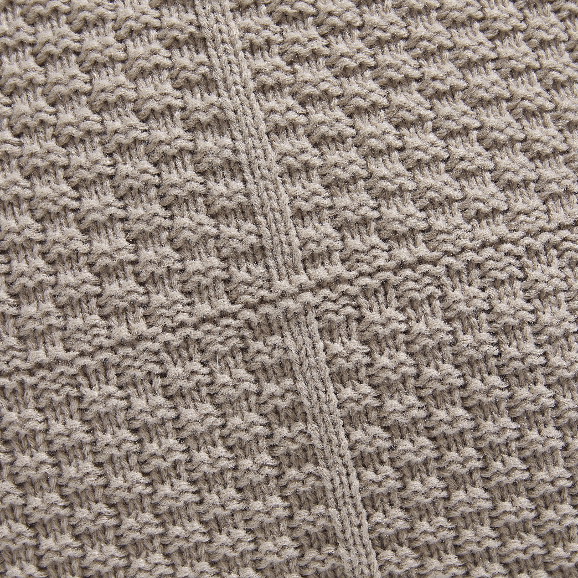 My Texas House 22" x 22" Kelsey Taupe Acrylic Knit Decorative Pillow