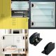 thumbnail image 4 of 2pcs of glass door hinges showcase wine cabinet clip door hinge(suitable for 5-8mm thickness glass-Blackdoor hinge replacement parts -black - Silver, 4 of 5