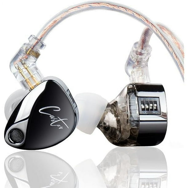 wonima11 KZ Castor in Ear Monitor Headphones, HiFi Improved Bass Earphone Sound Tunable Noise Isolating IEMs, Dual-Dynamic Driver Wired Earbuds, 2PIN-C Detachable Cable for Singers Musicians
