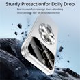 thumbnail image 6 of Magnetic Compatible with iPhone 15 Pro Max Case with Full Lens Coverage Protection, Built-in kiackstand Compatible with Magsafe Shockproof Protective Back Cover for iPhone 15 Pro Max, White, 6 of 6