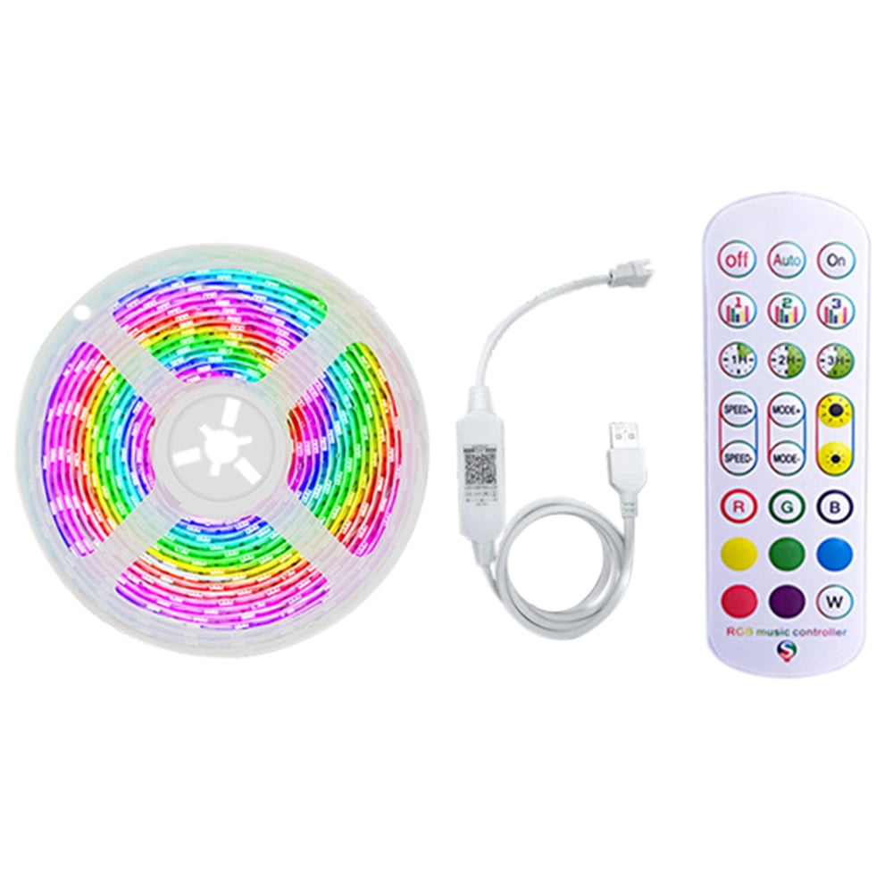 Details about   10-50ft LED Strip 5050 RGB Music Tape Lights Mic APP Remote Bluetooth for Rooms 