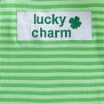 thumbnail image 4 of Xudanell Baby Boy Girl St Patricks Day Outfit Lucky Boy Clover Embroidery Romper Jumpsuit Bodysuit Clothes (Green, 0-3 Months), 4 of 8