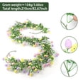 thumbnail image 3 of 2 Pcs Easter Egg Garland for Spring Summer Artificial Flower Garlands Easter Decorations for Home Mantle Fireplace Indoor Decors Green with Pink and Yellow Egg 82.6 In, 3 of 8