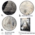thumbnail image 3 of Designart "Shimmering Silver Triangle Trance" Music Floater Framed Wall Decor, 3 of 5