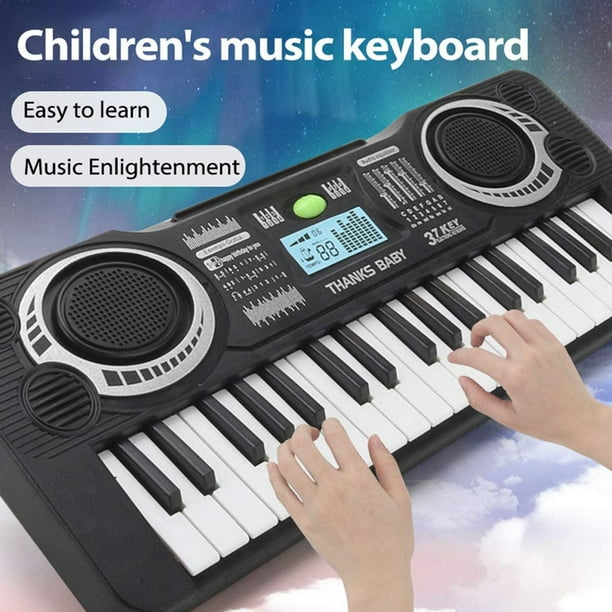 Teclado de piano para niños - Teclado de instrumento musical de piano electrónico de 37 teclas