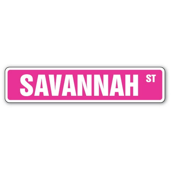 SAVANNAH Street Sign Childrens Name Room Sign | Indoor/Outdoor |  18" Wide