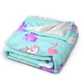 thumbnail image 4 of Yibo Flamingo Unicorn Blanket Cute Blanket For Girls The Best Gift For Girls Birthday Gift Valentine'S Day Gift Sofa Blanket, 4 of 6