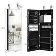 Costway Wall&Door Mounted Jewelry Storage Organizer Mirror