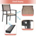 thumbnail image 4 of CHYVARY 7-Piece Metal Textilene Outdoor Furniture Set Waterproof Dining Chair Set Suitable for Patio Backyard and Garden, Taupe, 4 of 6