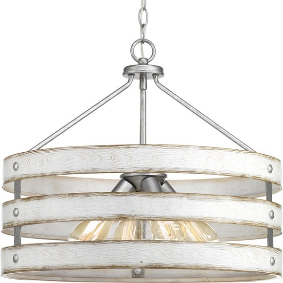Progress P500023-141 Gulliver 4-Light 22" Galvanized Pendant Ceiling Light