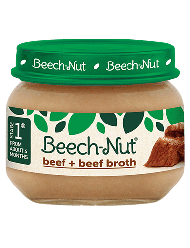 Beech-Nut Stage 1, Beef & Beef Broth Baby Food, 2.5 oz Jar