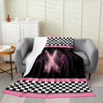 thumbnail image 1 of Erosebridal Cool Lightsaber Sherpa Blanket, Honeycomb Fuzzy Blanket Throw, Checkered Flag Decor, 1 of 7
