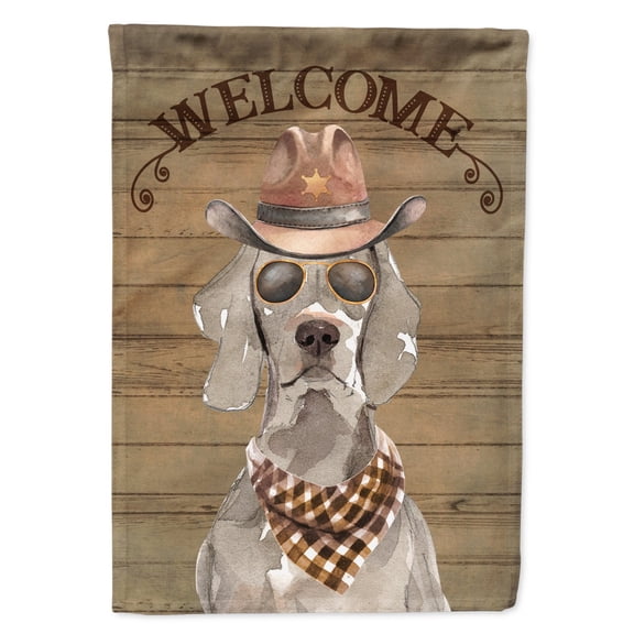 Carolines Treasures CK6372CHF Weimaraner Country Dog Flag Canvas House Size  Large multicolor
