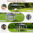 thumbnail image 6 of Gymax 2-Tier 10'x13' Steel Gazebo Canopy Tent Shelter Patio Garden Outdoor Netting Grey, 6 of 10