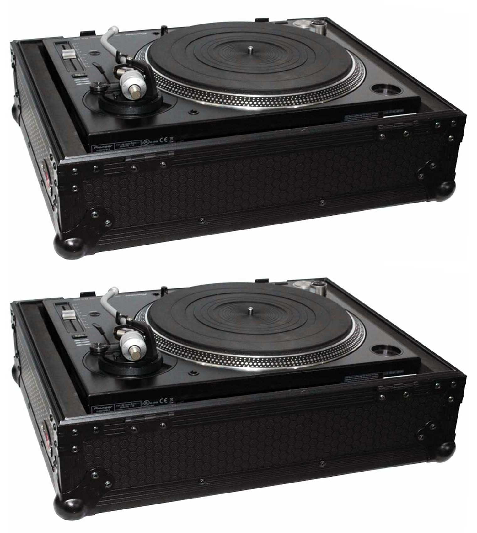 Flight Case Protekt Plus Pour Platines Technics 1210 & Pioneer PLX1000/500 | Valise De Transport Professionnelle - Noir 540x460x240 Mm - 7