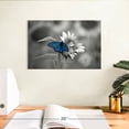 thumbnail image 3 of Elephant Stock Butterfly Pop Wall Art - Horizontal Canvas Wall Art - Living Room Wall Decor - Animal Canvas - Gray And Blue Decor - 12" x 8", 3 of 8