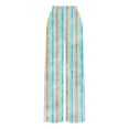 thumbnail image 4 of USNSM Women's Linen Pants Vertical Stripe Print Drawstring High Waist Casual Pants Lounge Beach Trousers with Pockets Multicolor#05 S, 4 of 4