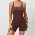 thumbnail image 3 of Women Yoga Jumpsuits Workout Sport Jumpsuits Women Activewear Women Sports Bodysuits & Jumpsuits Women Sports Jumpsuits Crisscross Backless Sports Romper Belted Suit Velour Jumpsuit Women Jumpsuit, 3 of 8