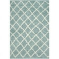 thumbnail image 3 of SAFAVIEH Dallas Jerrie Geometric Shag Area Rug, Seafoam/Ivory, 8' x 10', 3 of 8