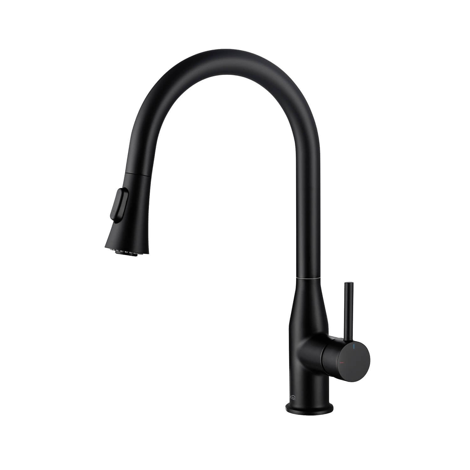 Kibi Napa Single Handle Pull Down Kitchen Sink Faucet