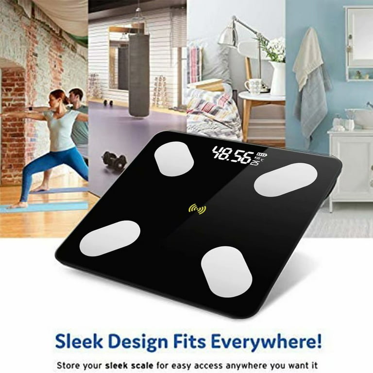 Bathroom Scale and Smart BMI Scale, Highly Accurate Digital Wireless Weight  Scale,Body Tape Measure Included,Rose 