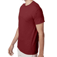 thumbnail image 2 of Hanes Men's Perfect-T Triblend T-Shirt, UPF 40+ Sun Protection, Soft Cotton Blend Tee, Athletic Cardinal Heather, 2XL, 2 of 5