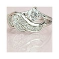 thumbnail image 4 of Jewelry Zircon Diamond Rings European And American Angel Diamond Ring Jewelry Rings for Women Alloy Silver, 4 of 6