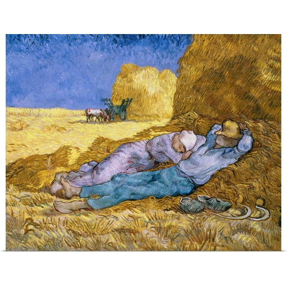 Great BIG Canvas | Rolled Vincent (1853-1890) van Gogh Poster Print entitled Noon, or The Siesta, after Millet, 1890
