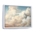 thumbnail image 2 of Designart "Neutral Clouds Minimalist Sky II" Clouds Floater Framed Wall Art Living Room, 2 of 5