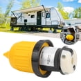 thumbnail image 4 of Power Connector, RV Power Cord Adapter Waterproof Power Cord Connector With Cover For RV For  For Marine Vessels For Trailer, 4 of 8