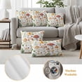 thumbnail image 6 of Spring Mushroom Pillow Covers 2 Pack Watercolor Leaf Pillowcase Waterproof Outdoor Throw Pillow Cover for Patio Garden Square Cushion 18”x18”, 6 of 9