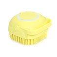 thumbnail image 1 of Soidarity Cepillo de masaje de silicona para mascotas, suave, cómodo, cubo cuadrado, herramienta de baño, cepillo de limpieza, dispensador de champú con Salud Amarillo Soidarity CE003049-02, 1 of 1