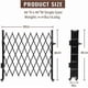 thumbnail image 4 of Puerta de Seguridad Plegable Simple de 85" de Alto x 95" de Ancho, Reja Flexible y Expandible, Puerta de Acero con Rueda Giratoria de 360°, 4 of 7