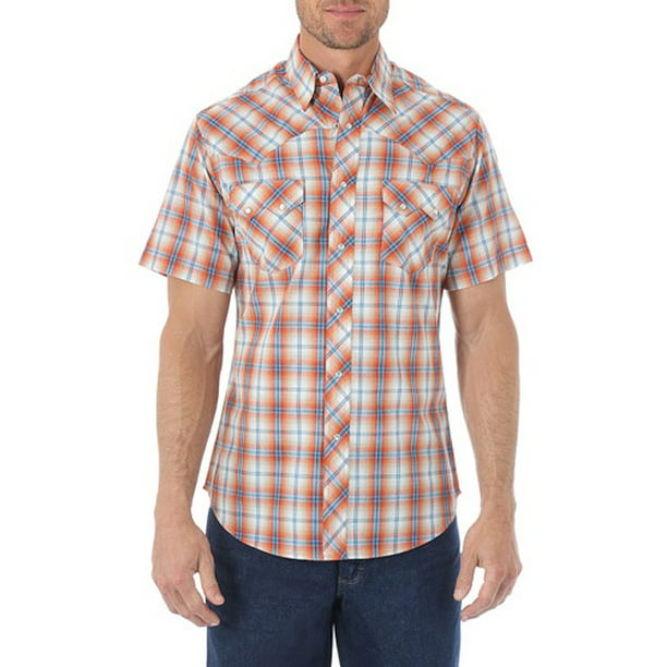 Mens' Short Sleeve Western Shirt - Walmart.com
